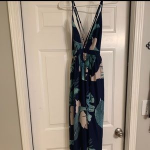 Tropical Print Maxi Dress- worn ONCE!